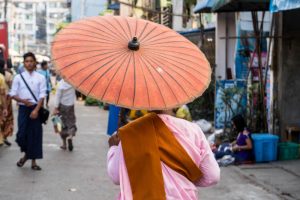 Sonnenschirm in Yangon