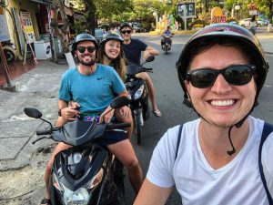 Exploring the country by scooter when backpacking Vietnam